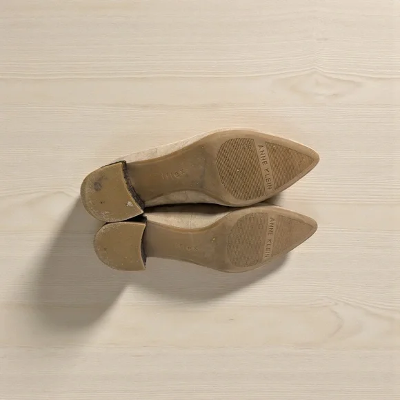 Anne Klein Taupe Suede Flats - Picture 6 of 8